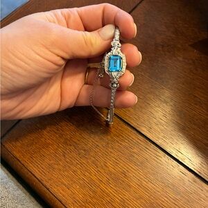 Bulova Silver and Blue Bracelet